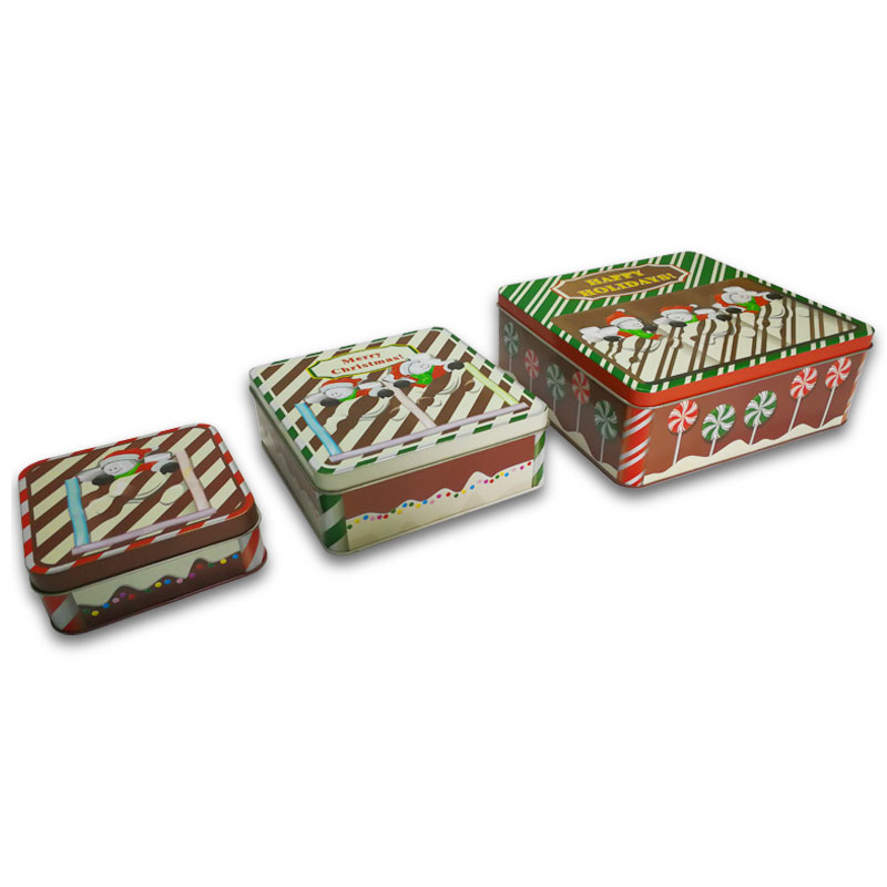 China Supplier Custom Print Christmas Gift Chocolate Tin Box