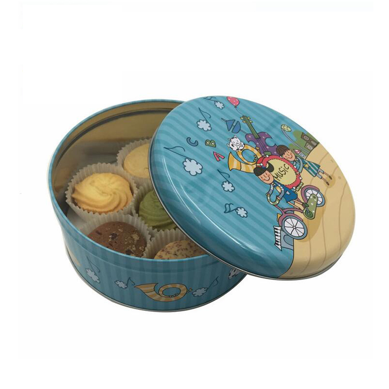 OEM High-Quality Chocolate Round Tin Biscuit Tin Box