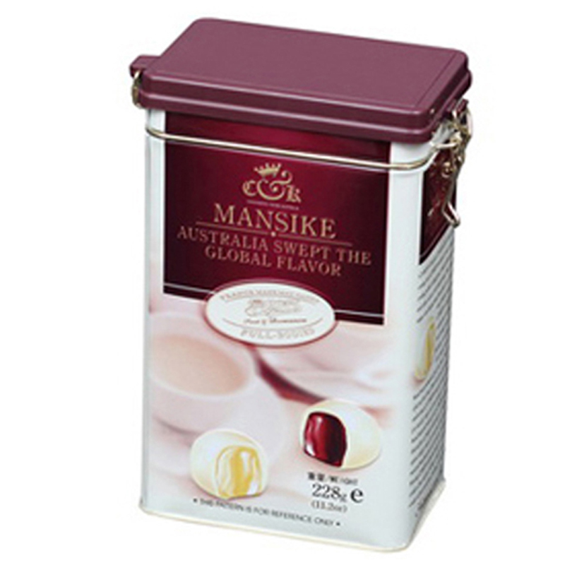Customized Coffee Packaging Metal Rectangle Tin Box With an air-tight lid